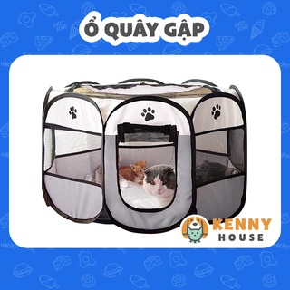 Ổ QUÂY CHÓ MÈO ĐẺ CHUỒNG NẰM CHỐNG CÀO GẬP LẠI ĐƯỢC - CHO CHÓ MÈO MẸ VÀ ĐÀN CON