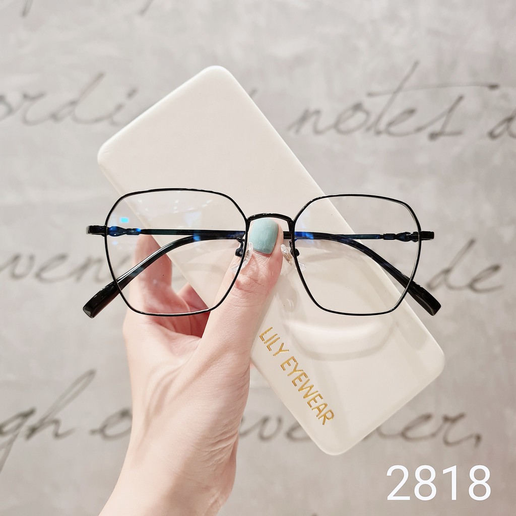 Gọng kính cận nam nữ Lilyeyewear mắt vuông TITAN thanh mảnh nhẹ nhàng thời thượng 2818 | BigBuy360 - bigbuy360.vn