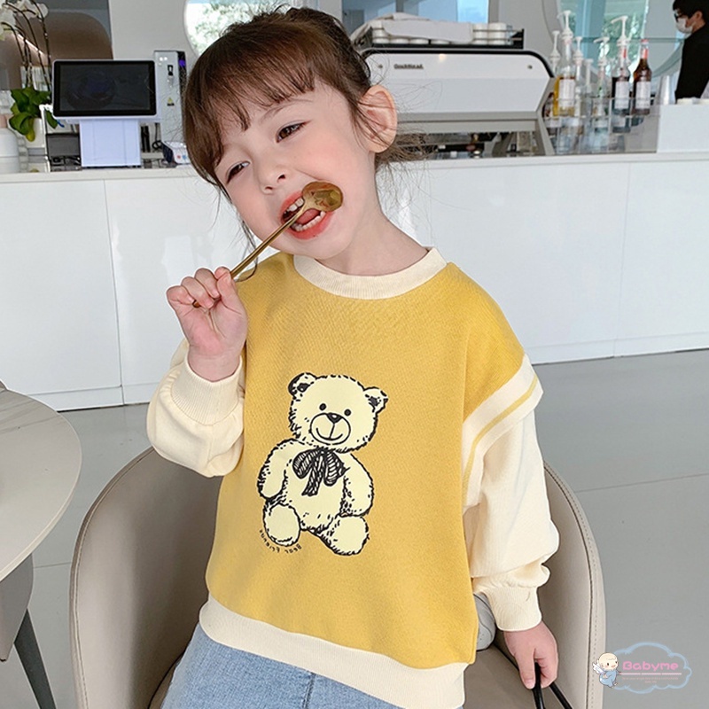 Áo Sweater Tay Dài In Họa Tiết Hoạt Hình Dễ Thương Cho Bé Gái