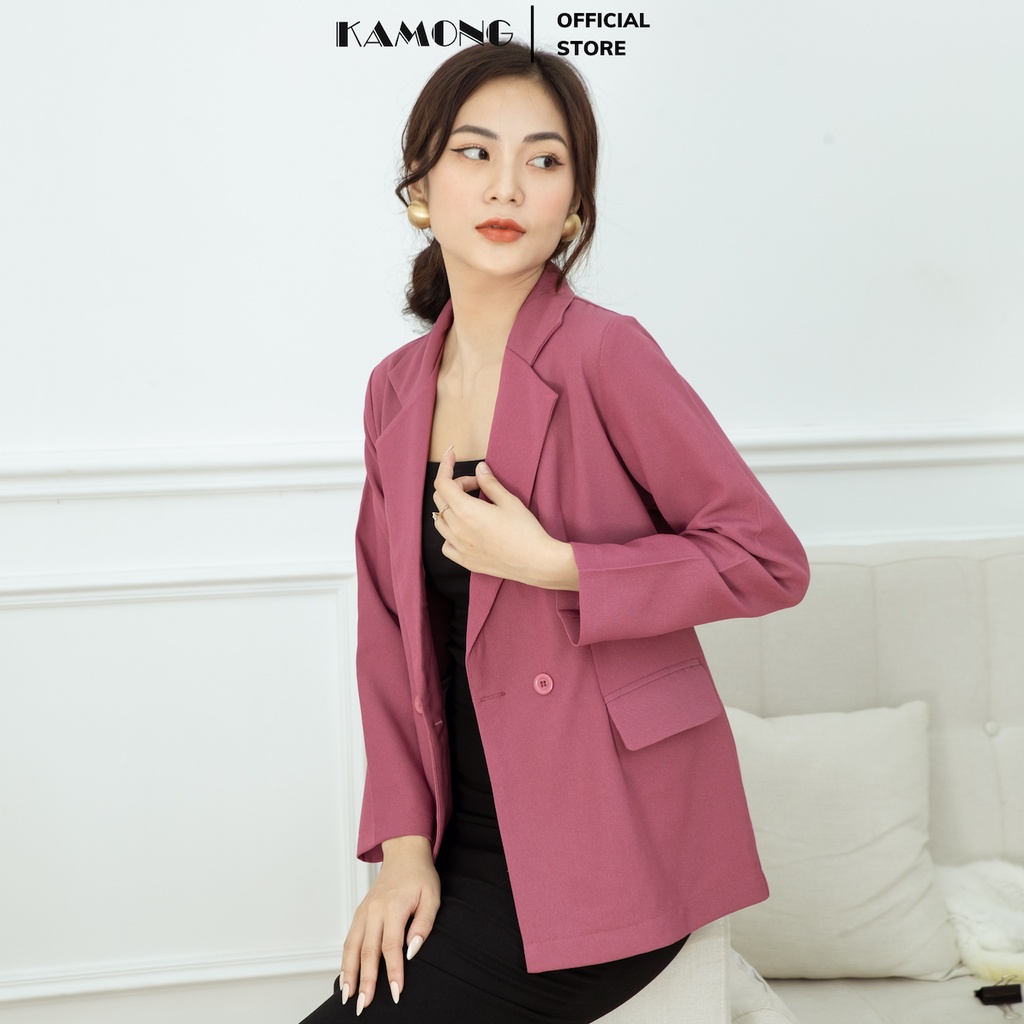 Áo blazer nữ tay dài KAMONG phong cách công sở. | BigBuy360 - bigbuy360.vn