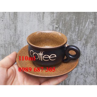 Combo 5 bộ cốc đĩa cafe nóng 100ml