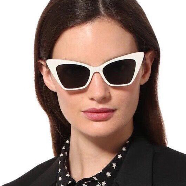 Kính mát mắt mèo gọng kim loại phong cách Retro Âu Mỹ thời trang 2020