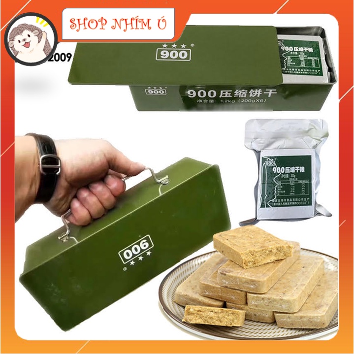 [HÀNG CÓ SẴN] Hộp lương khô quân đội 900 *** (Hộp nhỏ 1,2kg)