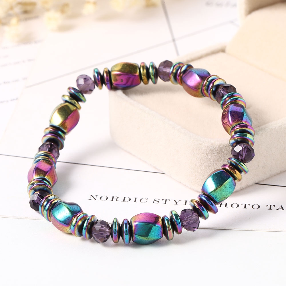 Vòng Tay Chuỗi Hạt Đá Hematite Giảm Cân Cho Nam Và Nữ