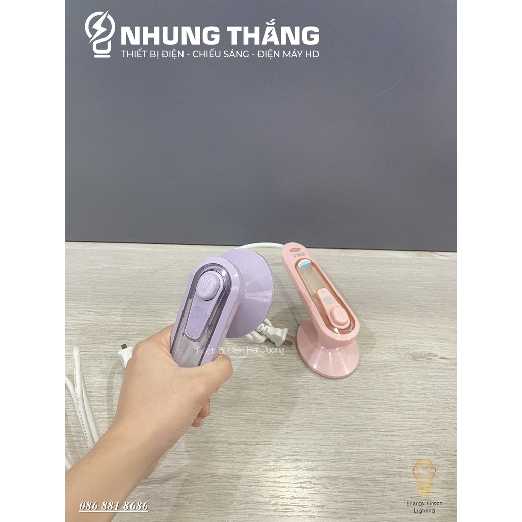 Bàn Là Hơi Nước Cầm Tay KY-100 - Bàn Ủi Hơi Nước Mini - Dùng Cho Nhiều Loại Vải - Tiết Kiệm Điện Năng - Diệt Khuẩn 99%