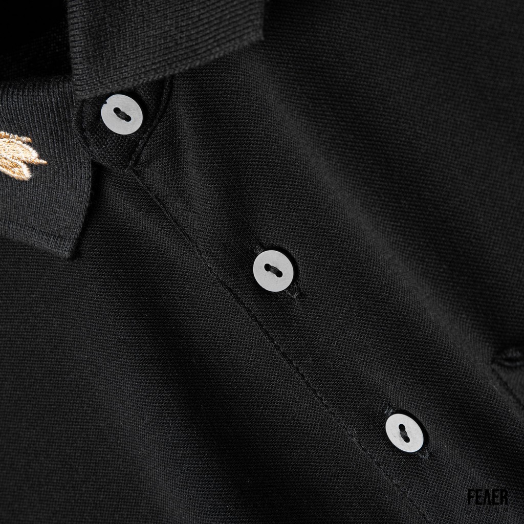 Áo polo nam FEAER DENIM chất thoáng khi co dãn vải cotton EMBROIDERED COLLAR | BigBuy360 - bigbuy360.vn