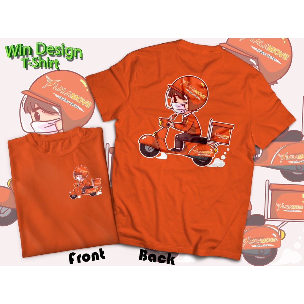 Áo thun LALAMOVE Vải Cotton 1 dày và mềm mại