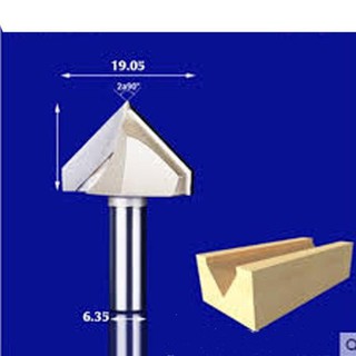 MŨI SOI GỖ CHỮ V TỪ 8- 19MM