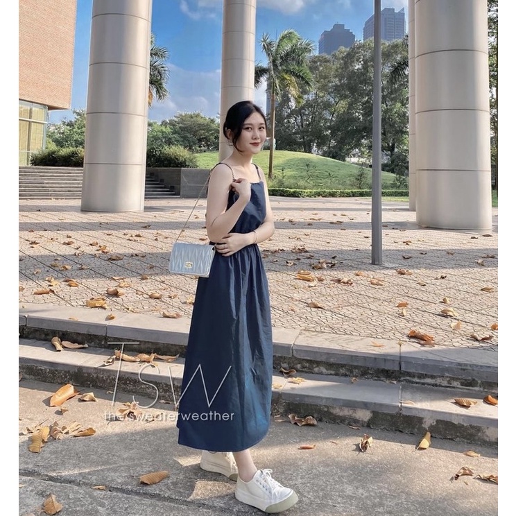 [Ảnh thật/Sẵn]Váy-đầm 2 dây thô chun eo có dây điều chỉnh | BigBuy360 - bigbuy360.vn