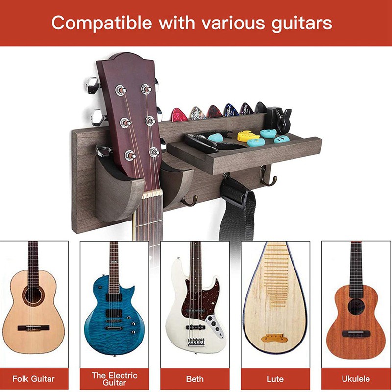 Giá Treo Đàn Guitar Gắn Tường Bằng Gỗ Tiện Dụng