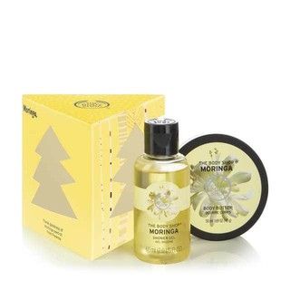 SET SỮA TẮM + BƠ DƯỠNG THỂ MINI THE BODY SHOP MORINGA TREATS - BRITISH ROSE TREATS