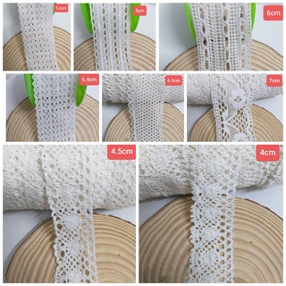 Ren chỉ cotton trang trí , size 4cm đến 7cm (1 mét)