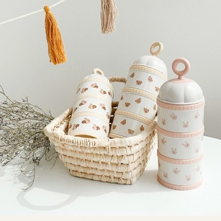 Hộp chia sữa 3 ngăn hình gấu thỏ phong cách hàn quốc