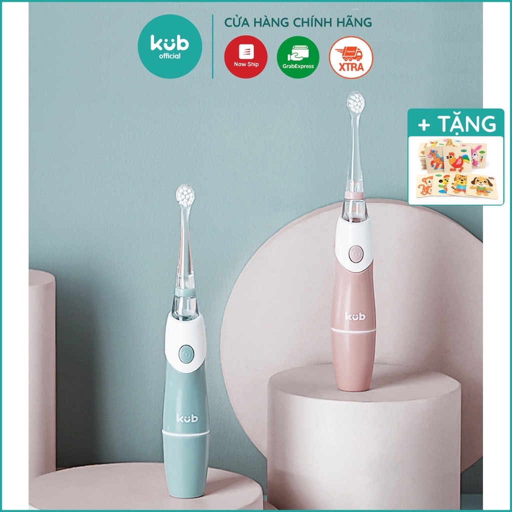 Bàn chải điện cao cấp cho bé KUB, bàn chải đánh răng tự động dành cho bé từ 2 - 10 tuổi