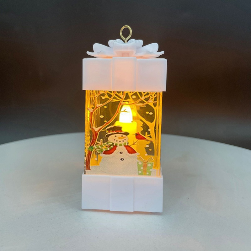 Li Đèn Lồng LED Sáp In Họa Tiết Phong Cách Châu Âu 4 Màu Sắc Dùng Pin Po