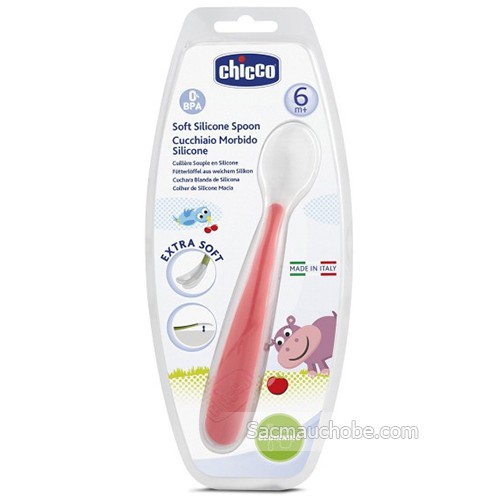 Thìa ăn Silicone Chicco 6M+