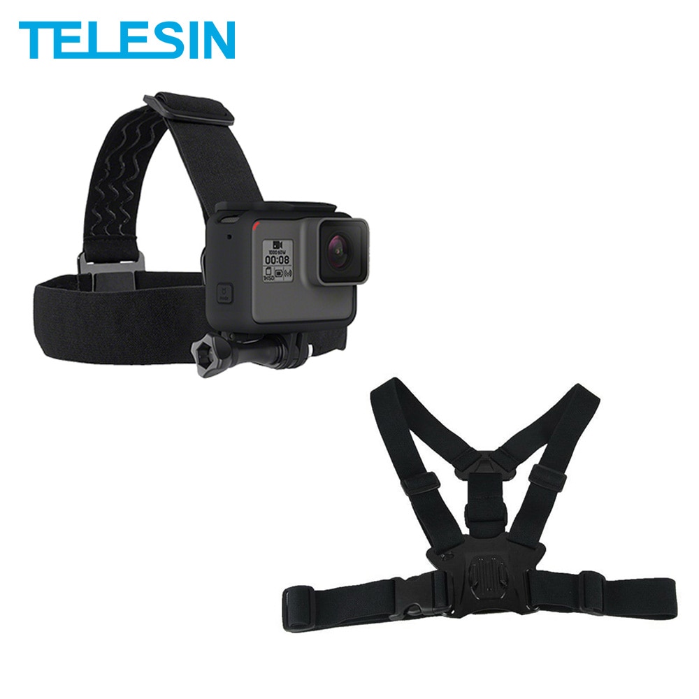 TELESIN-Cinturón de pecho para GoPro Hero 9, 8, 7, 6, Hero 5, 4, 3, 2, Xiaomi Yi 4K, Mijia 4K, para EKEN SJCAM, accesorios