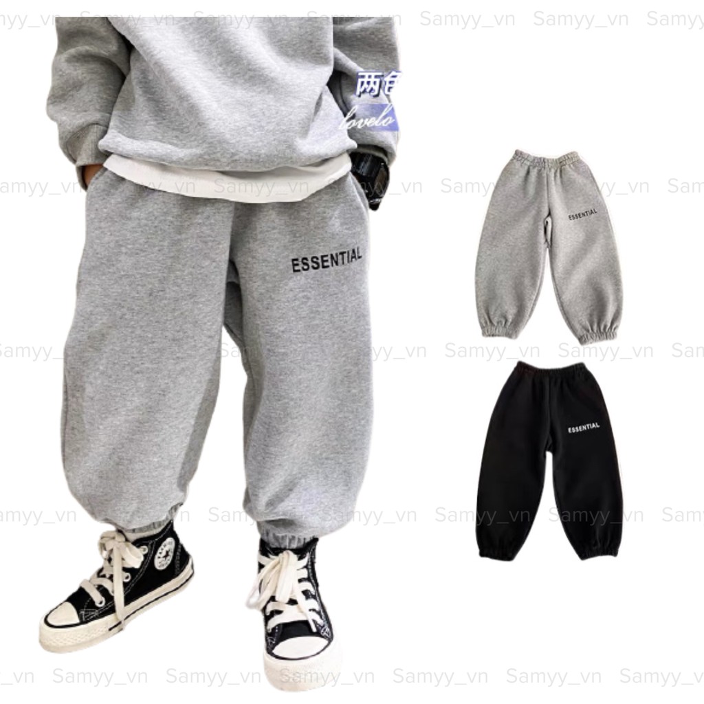 Quần nỉ jogger Essentials cho bé, quần nỉ unisex bé trai bé gái,Samyy_vn