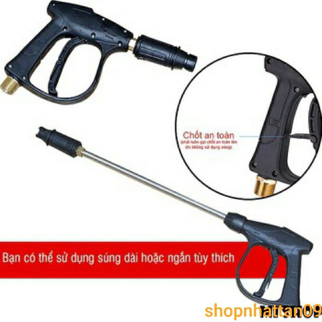 Bộ súng - ống nối inox 26cm theo máy rửa xe ERGEN - 6708