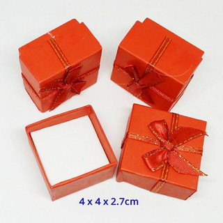 Sỉ 20 hộp trang sức đẹp phối nơ kim tuyến đỏ đựng nhẫn ,bông tai HO5025 (hàng như hình)