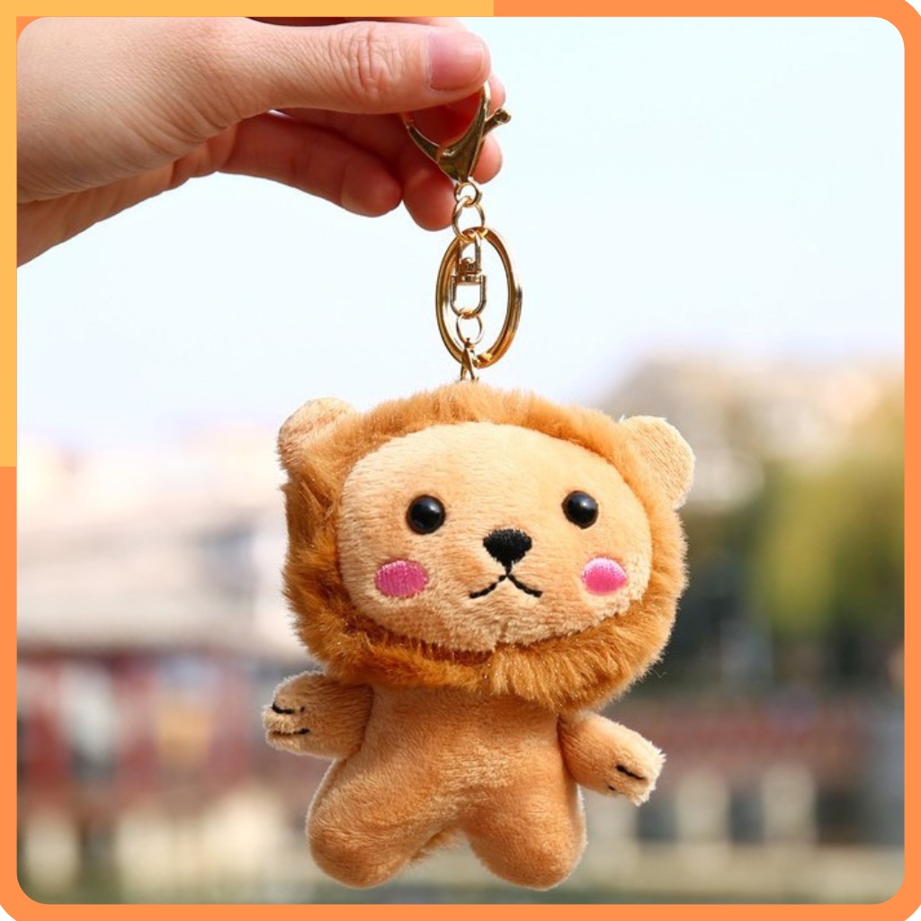 Móc Khóa Sư Tử Nhồi Bông Dễ Thương