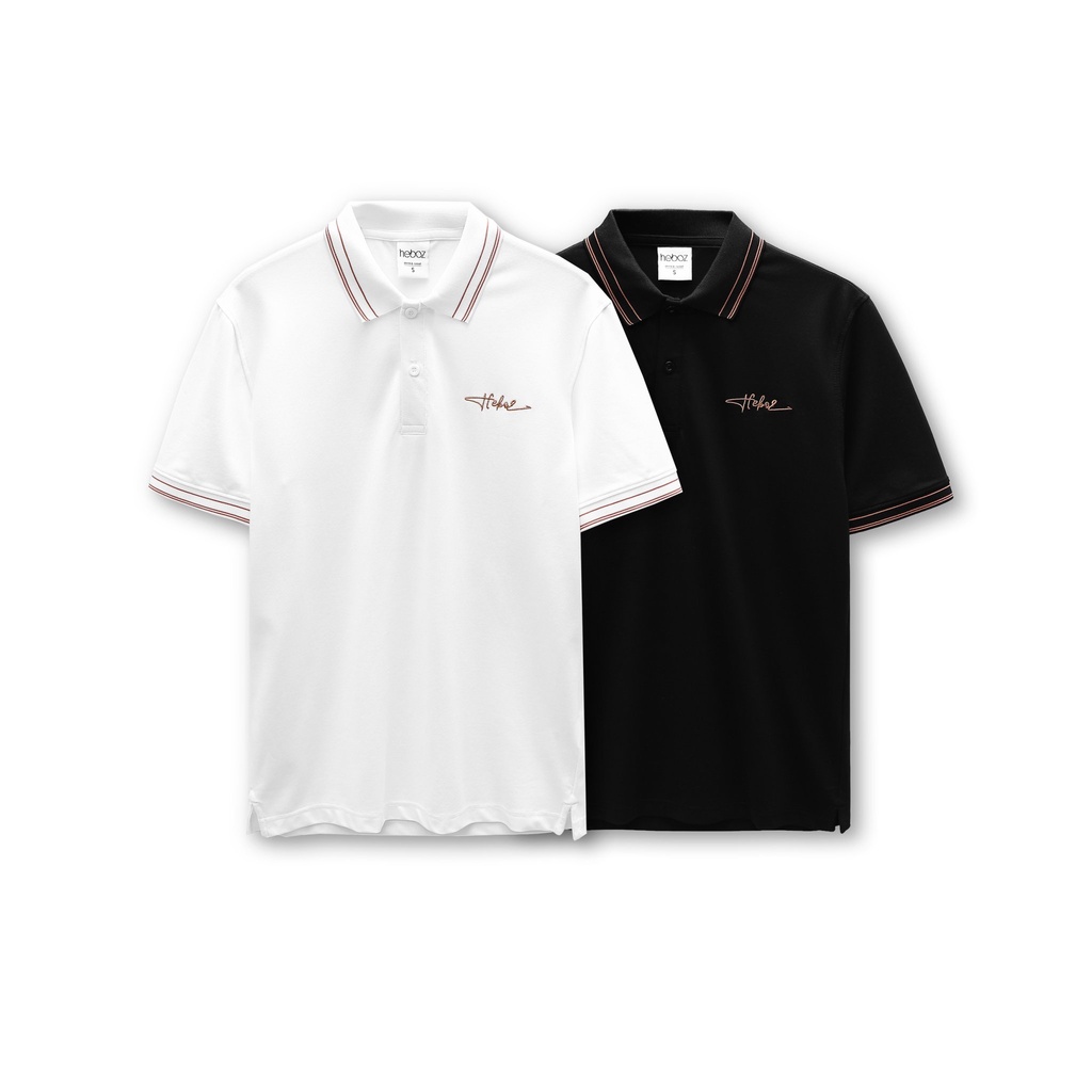 Áo Polo Nam Signature Heboz 2M, chất vải CVC 4 chiều co giãn tốt, thoải mái có thêu chữ trước ngực - 00001116