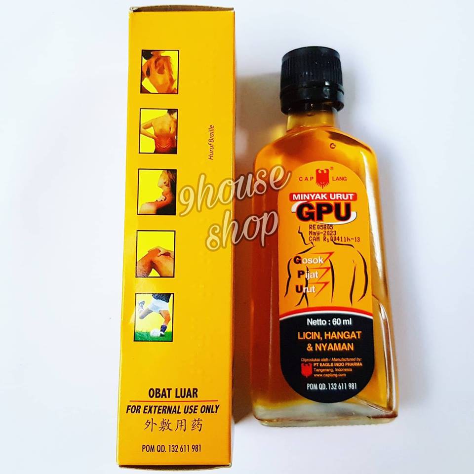 Dầu xoa bóp GPU Liniment Oil 60ml Indonesia