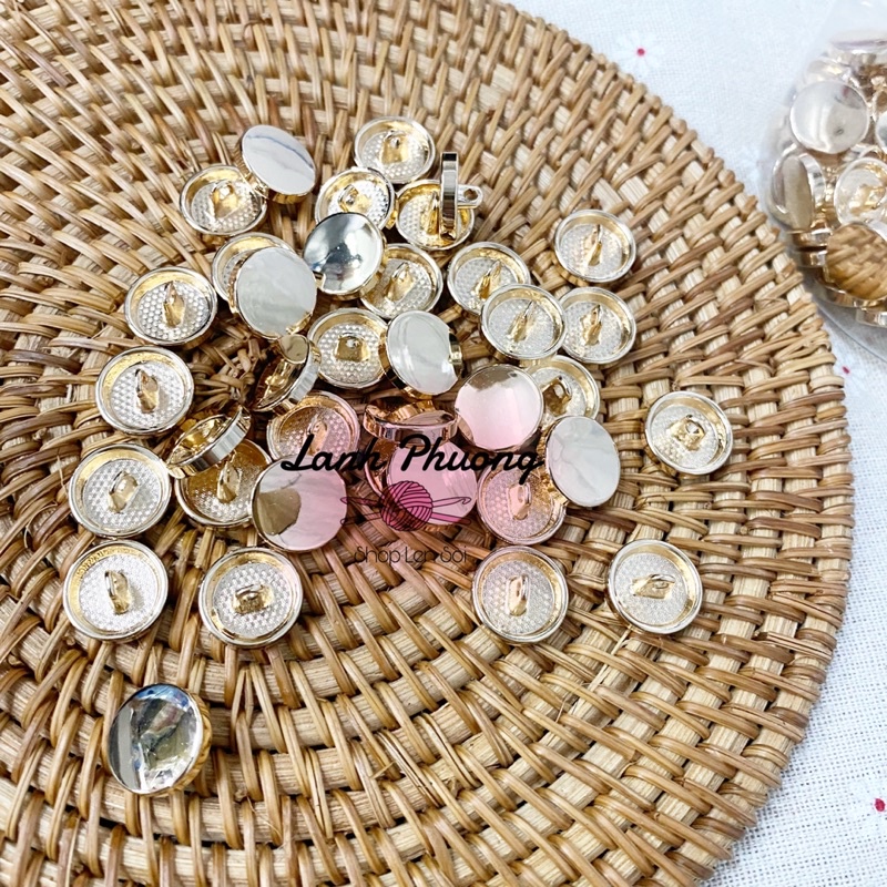Nút Áo Gương Tròn Bóng (1 cái)