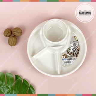 Khay tròn 4 ngăn Nhật có chỗ để cốc cho bé ăn dặm