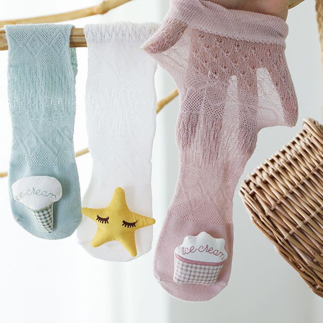 Tất vớ lưới thú nhồi bông cho bé sơ sinh, dáng dài, cotton nhẹ thoáng, co giãn, phối đồ cực xinh - Nắng Của Mẹ_TATTHU