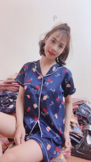 Đồ Bộ Lụa Satin Đùi