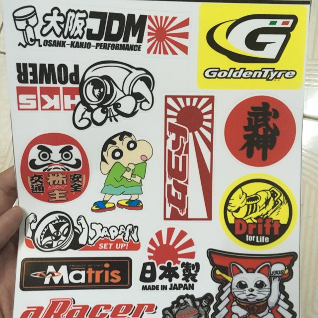 Tem logo japan jdm mèo Shoei