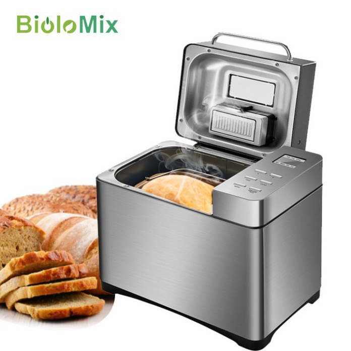 Máy làm bánh mì tự động, công suất máy 650W. Thương hiệu cao cấp BioloMix - BBM013 (Bảo hành: 1 NĂM chính hãng) {CHÍNH H