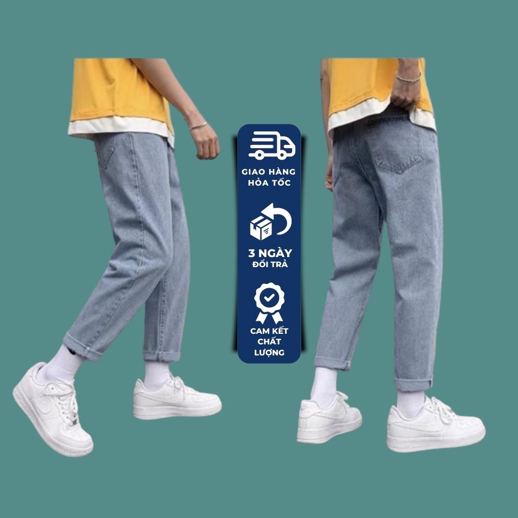 Quần Jean Baggy Nam ống suông rộng hot trend 2021