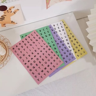 Sticker chữ số alphabet
