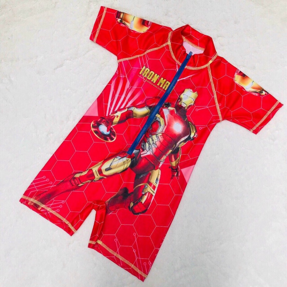 Đồ bơi bé trai liền thân IRON MAN, CAPTAIN AMERICA chất liệu vải Hàn Quốc cao cấp