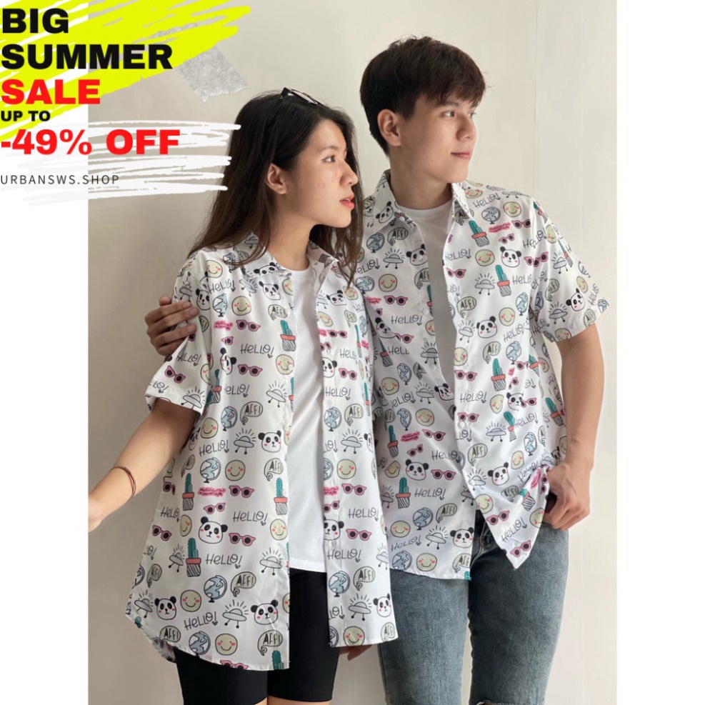 (SALE OFF) Áo Sơ Mi Lụa Mềm Mịn, In 3D, Form Rộng, Unisex, Bắt Trending Cho Các Bạn Trẻ