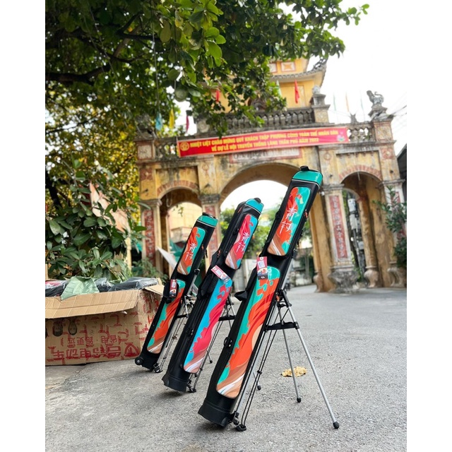 Bao đựng cần 3 ngăn YuZhiYuan, chất liệu da PU cao cấp