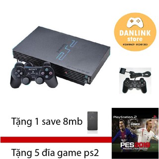Máy game ps2 Fat tặng 5 đĩa game và save (cho thuê)