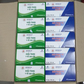 Khẩu trang y tế Khánh An túi 10 cái hộp 50 cái