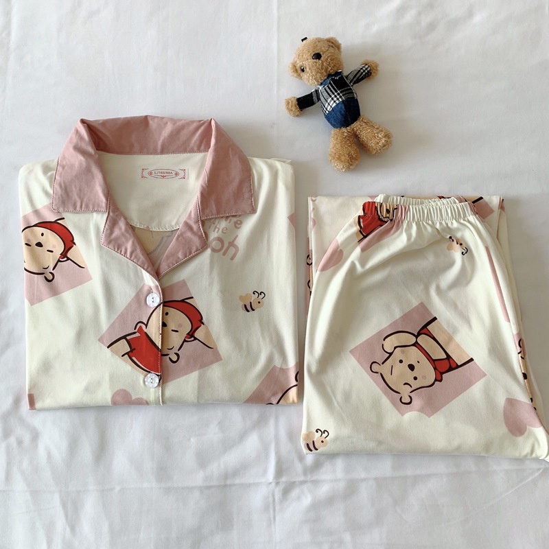 Pijama - Đồ Bộ Ngủ Nữ Áo Dài Quần Dài Nhiều Mẫu Họa Tiết Xinh DDCP05