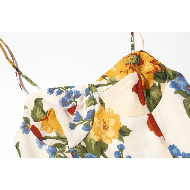 Order 15 ngày- Đầm dây hoa xẻ tà