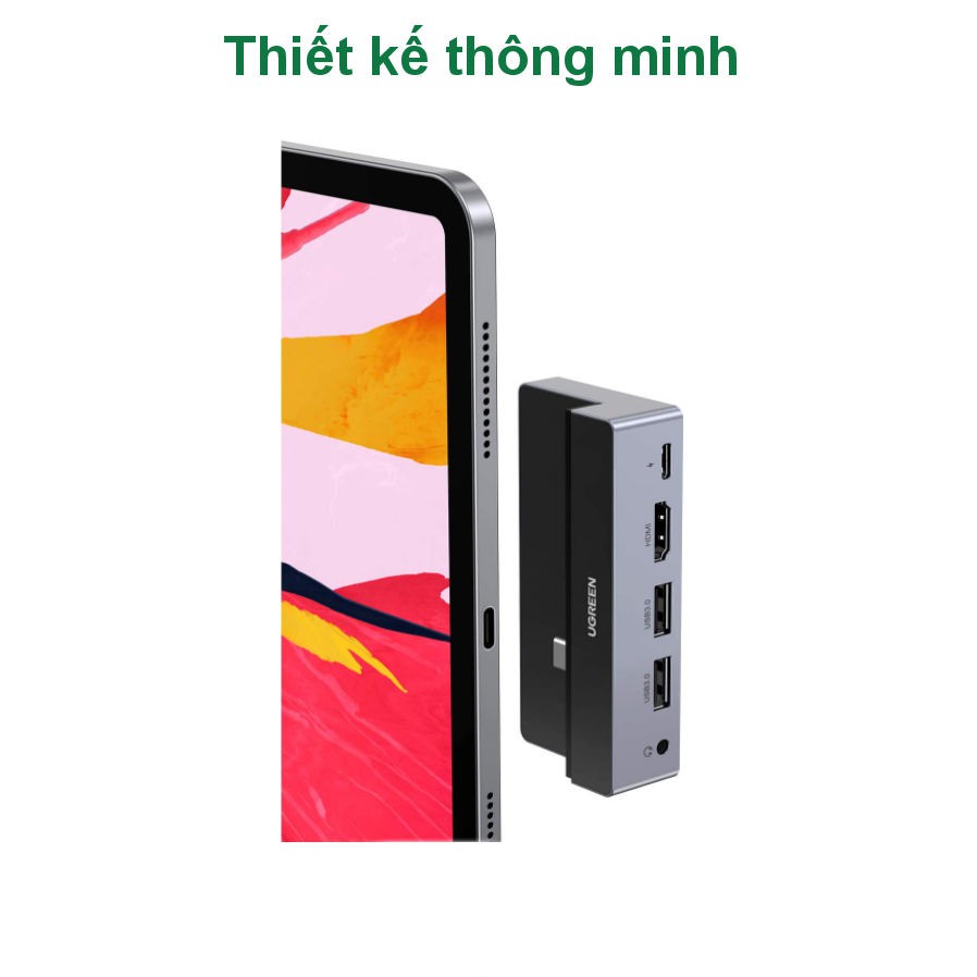 Bộ hub chuyển đổi USB type C UGREEN CM317 70688 cho iPad Pro 2018 2020 - 3.5mm / HDMI / 2 USB 3.0 | WebRaoVat - webraovat.net.vn