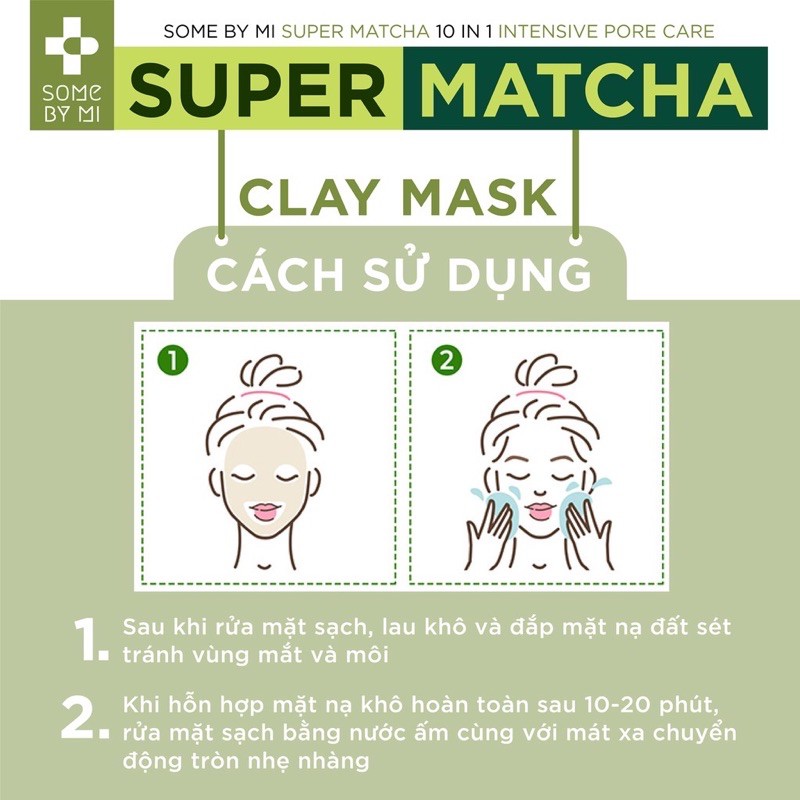 Mặt Nạ Đất Sét Some By Mi Super Matcha Pore Clean Clay Mask 100g Chính Hãng