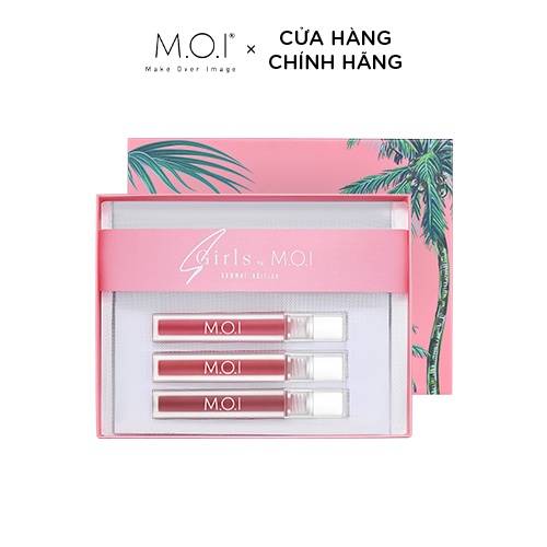 Set 3 cây Son Nhung Lỳ SGIRLS BY M.O.I SPECIAL EDITION mỏng nhẹ, mềm mại nhung mịn