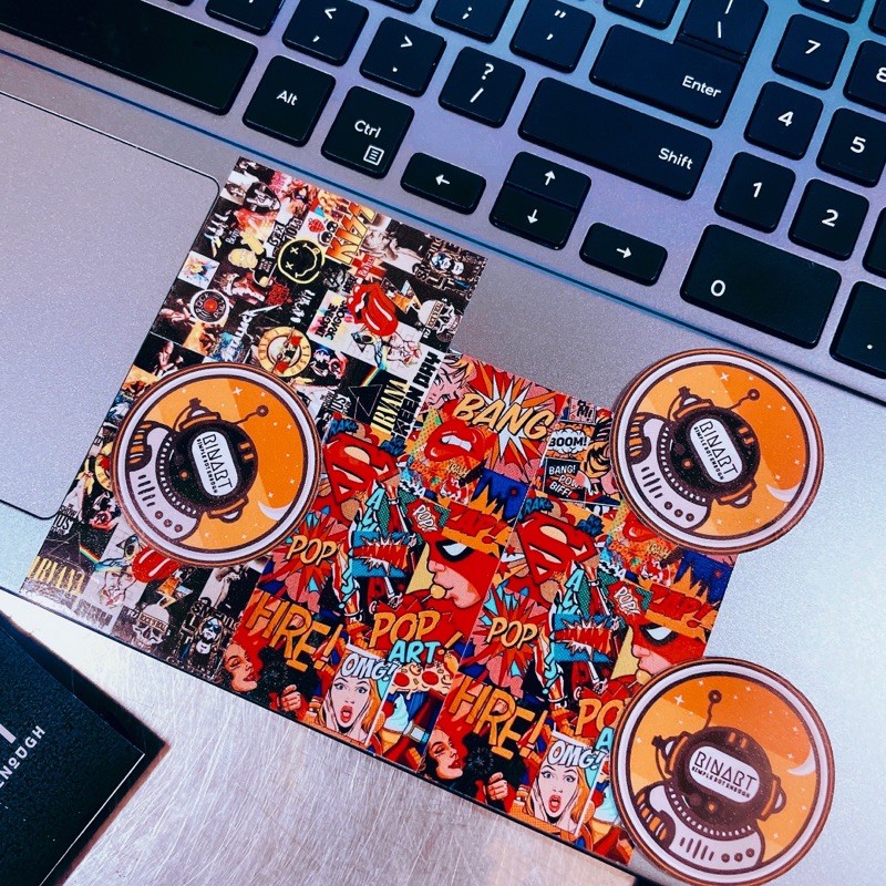 STICKER RINART NGƯỜI NGOÀI HÀNH TINH CÁ TÍNH DÁN TRANG TRÍ ĐIỆN THOẠI LAPTOP VALI MŨ BẢO HIỂM XE MÁY TỦ KỆ,...