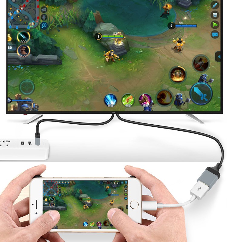 Cáp chuyển đổi HDMI 1080P AV HD TV dài 1m thích hợp cho iPhone ipad/ android