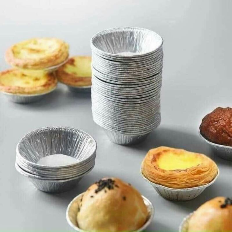 Đế làm bánh tart trứng hình tròn set 20c- 50c-100c