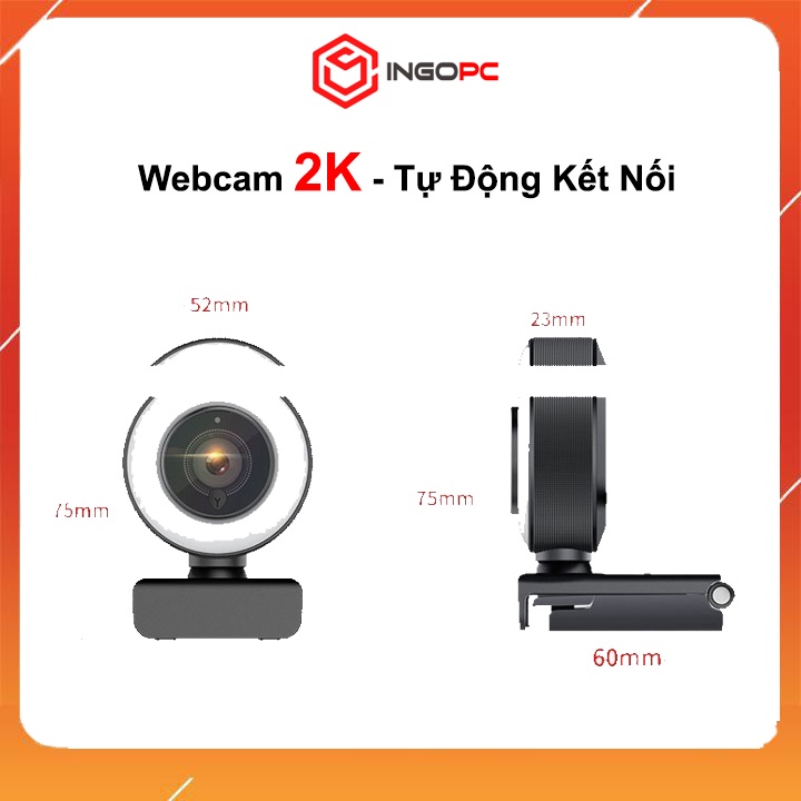 Webcam Máy Tính Có Mic Full HD 2K Cao Cấp, Camera Học Online, Livestream Chính Hãng Giá Rẻ - Shop Ingo PC | BigBuy360 - bigbuy360.vn