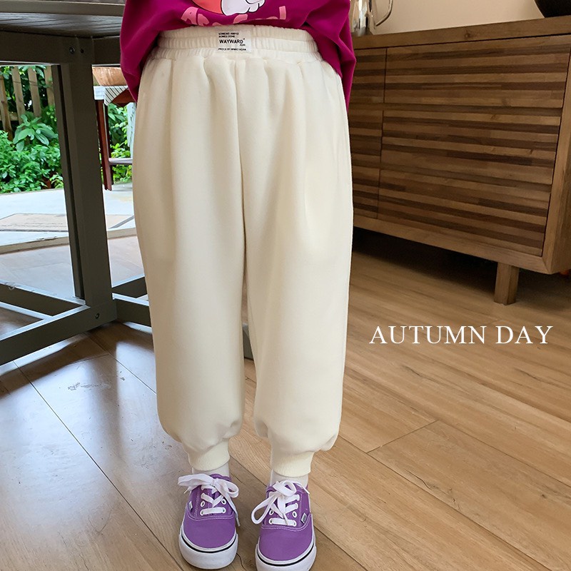 Quần nỉ cho bé trai/ gái DMINT ống rộng bo gấu, không lót lông - Quần nỉ thu đông Ambb Kid 2-8 tuổi